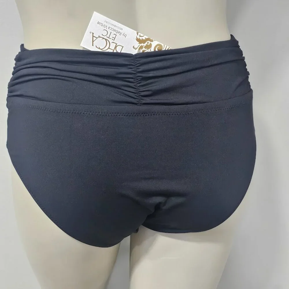 Becca Etc Plus Size Marble Canyon High Waist Bikini Bottoms - Picture 4 of 5